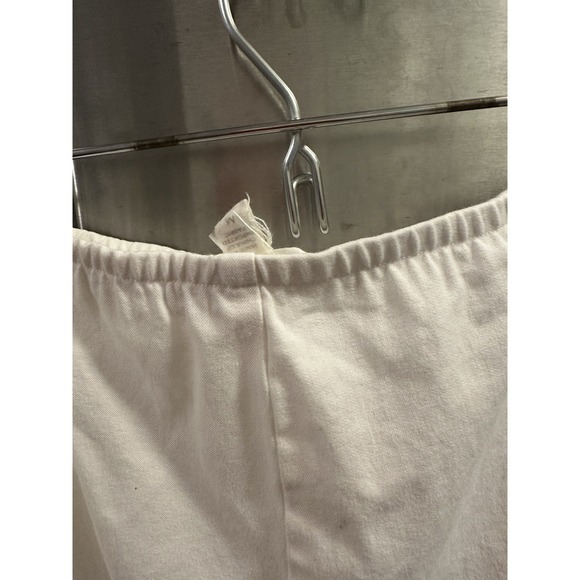 Eileen Fisher Women's Capri Pants White SzM 95 Org Cot 5 Sp Beach Brunch Boating - Picture 7 of 10